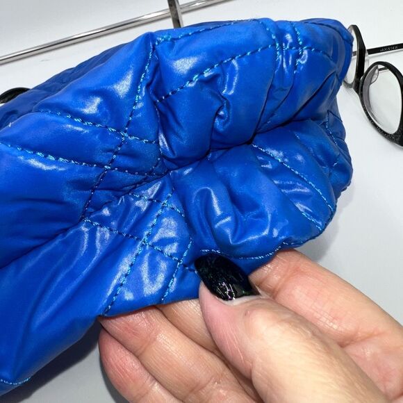 Coach RARE Poppy Blue Ice Ski Bunny Glam Tote with Two Acrylic Tags - Picture 13 of 15